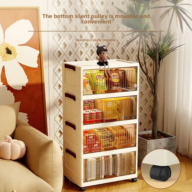 

Flip storage cabinet Home locker Living room toy cabinet Multi-layer snack rack Floor-to-ceiling kitchen storage cabinet Durable