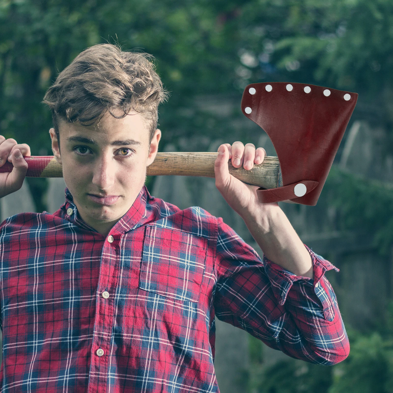 

Premium Cattlehide Axe Sheath Protective Sleeve Universal Fit for Most Axes Decorative and Practical Professional Cover