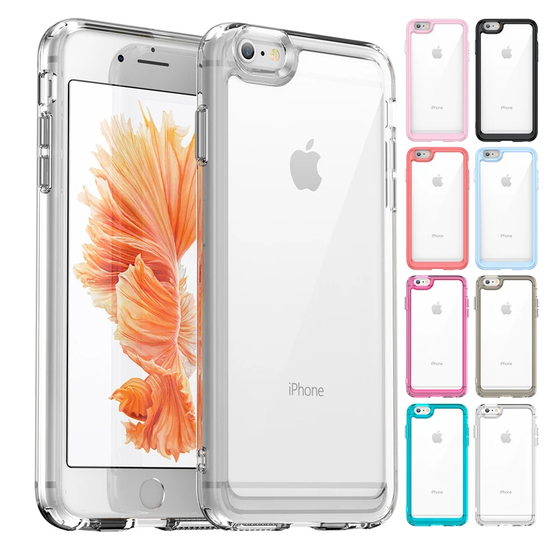 Casing untuk iPhone 6S Plus iPhone 11 13 12 14 Pro Max 7 8 SE 6 7 8 6S Plus Penutup Bening Tahan Benturan Casing Transparan iPhone 6S Plus
