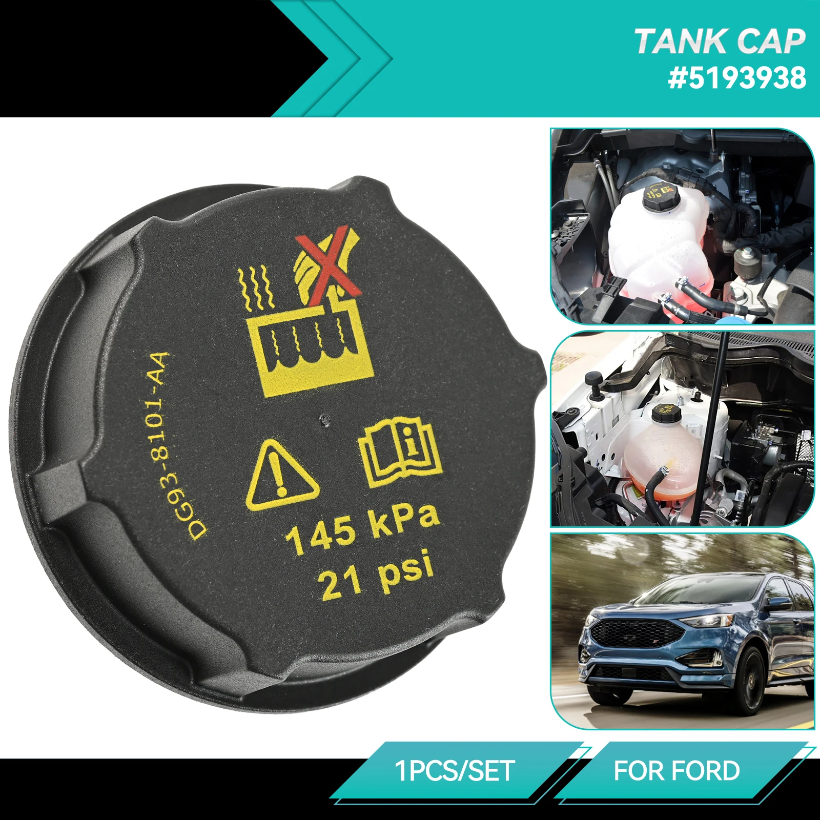 Car Coolant Water Radiator Bottle Expansion Tank Cap For Ford Focus Fiesta F-150 Escape Edge Fusion Transit Lincoln MKX 5193938