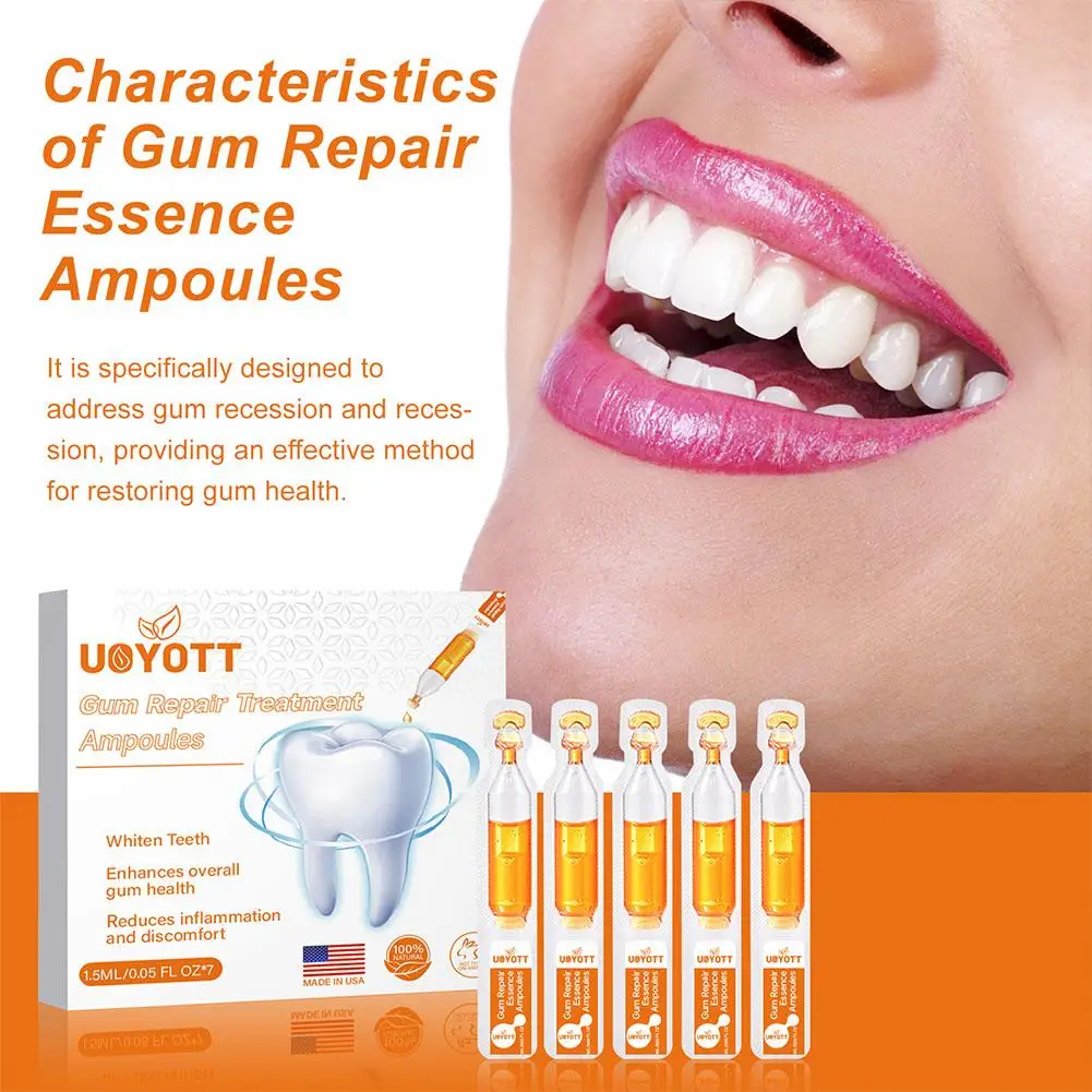 Gum Repair Treatment Ampoules Oral Care Essence Cleaning Liquid Gingiva Breath Toothache Swelling Gums Relief Remove U2y1