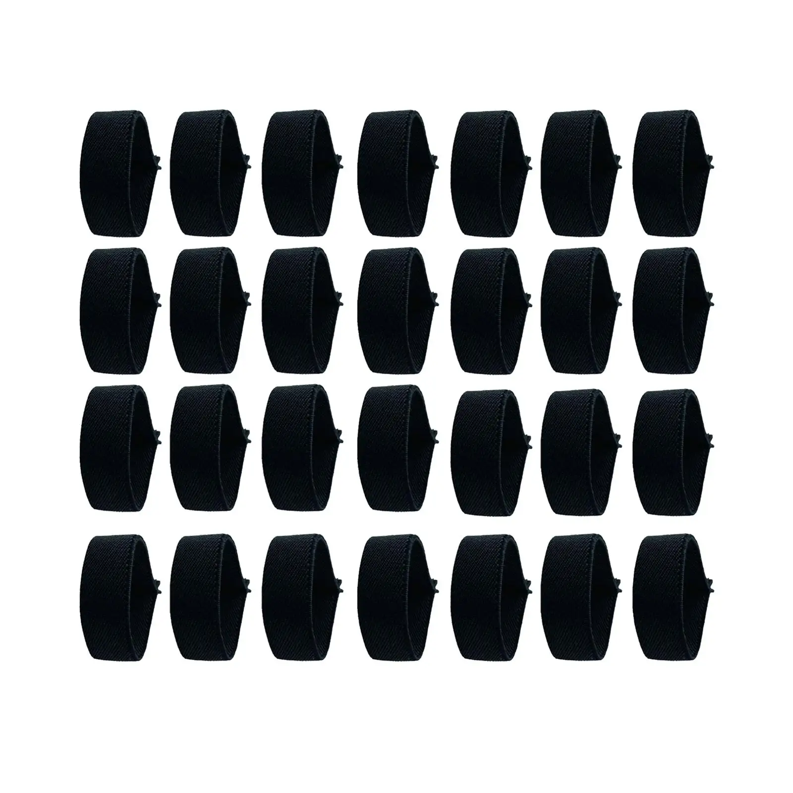 32Pcs Mourning Band Black Stripe Elastic Straps Respectful Symbol Funeral Accessories Personnel Memorial Band for Police Badges