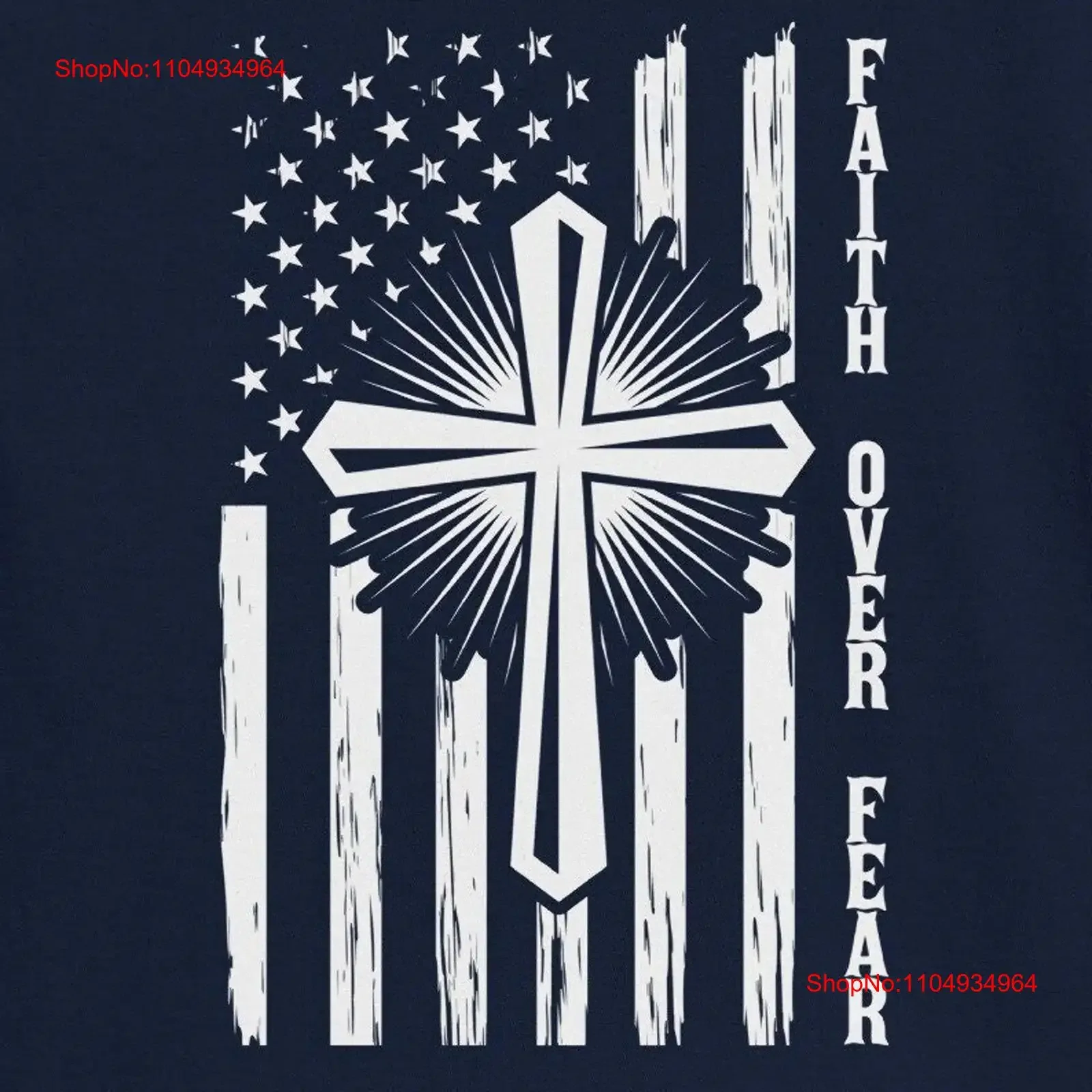 

Христианская футболка Faith Over Fear с крестом Иисуса Христа, сделанная для мужчины или женщины, его ее винтажная стираная удобная футболка