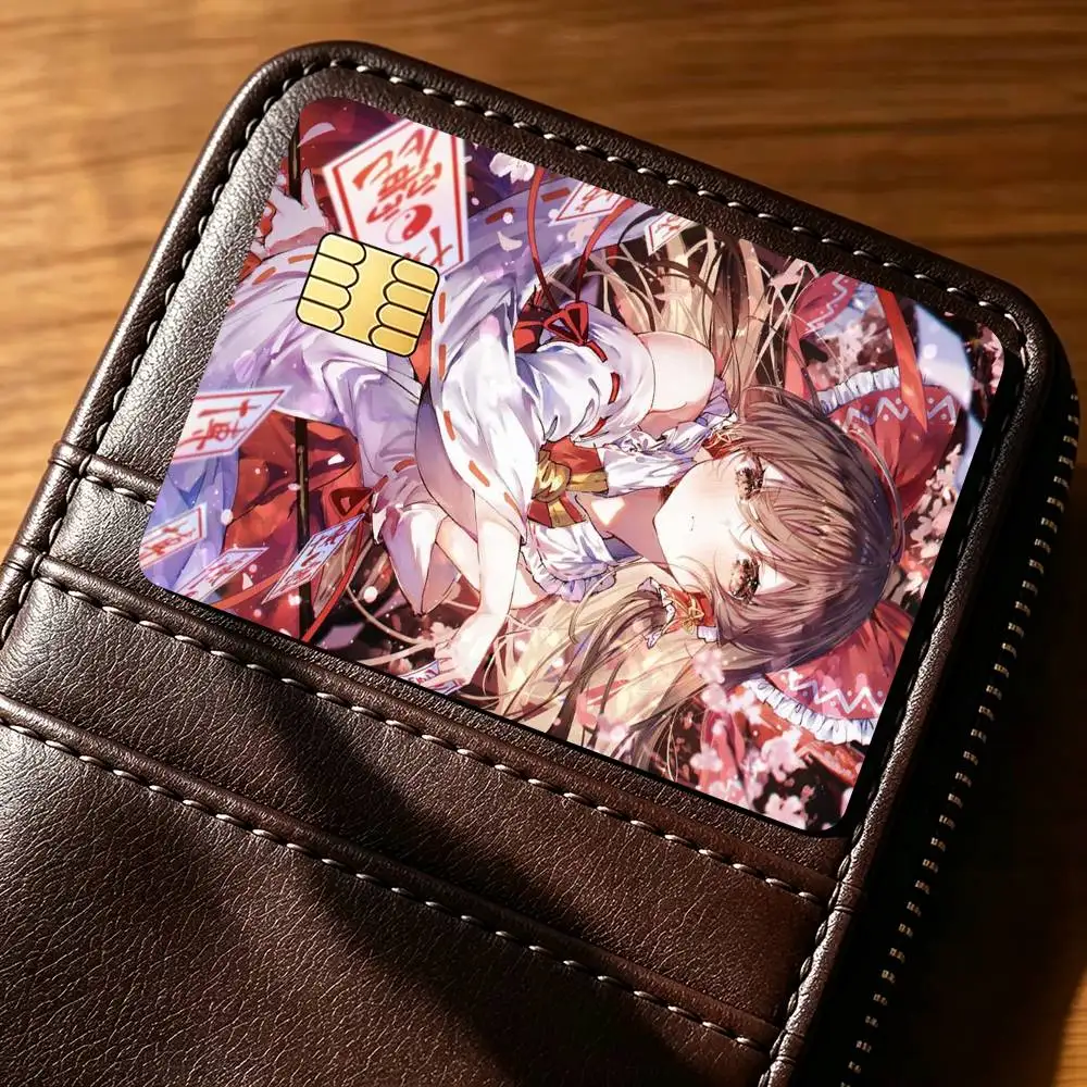 I-Indie Game Touhou Project  Credit Card HD Stickers Game Card Decal Small Chip Waterproof Sticker Gift