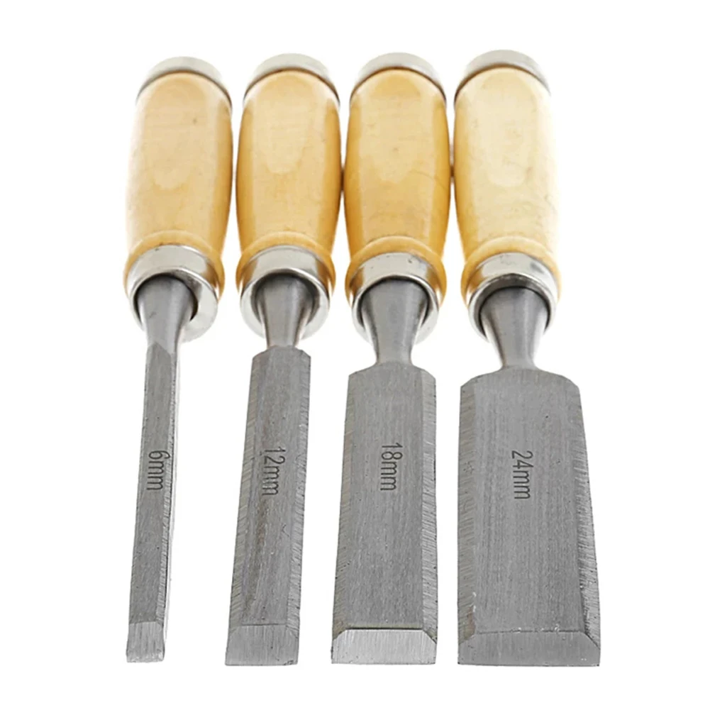 4Pcs Carving Chisel Wood Chisels Set Professional Woodworking Gouge Curved Chisel For Carpentry Sculpture Carve Craft Chisel