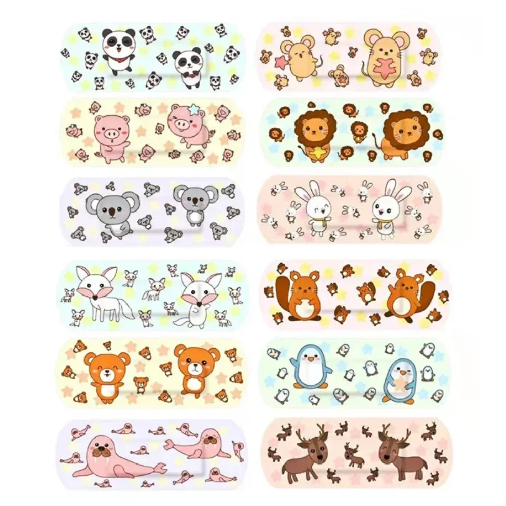 60 قطعة/120 قطعة Kawaii الكرتون الحيوان نمط مقاوم للماء الضمادات التوازن لاصق الطفل ضمادة بقع للأطفال ضمادة