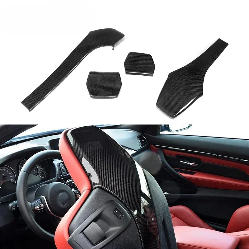 Automotive Trim Dry Carbon Fiber Seat Back Cover for BMW F80 M3 F82 F83 M4 CS GTS 2014-2019