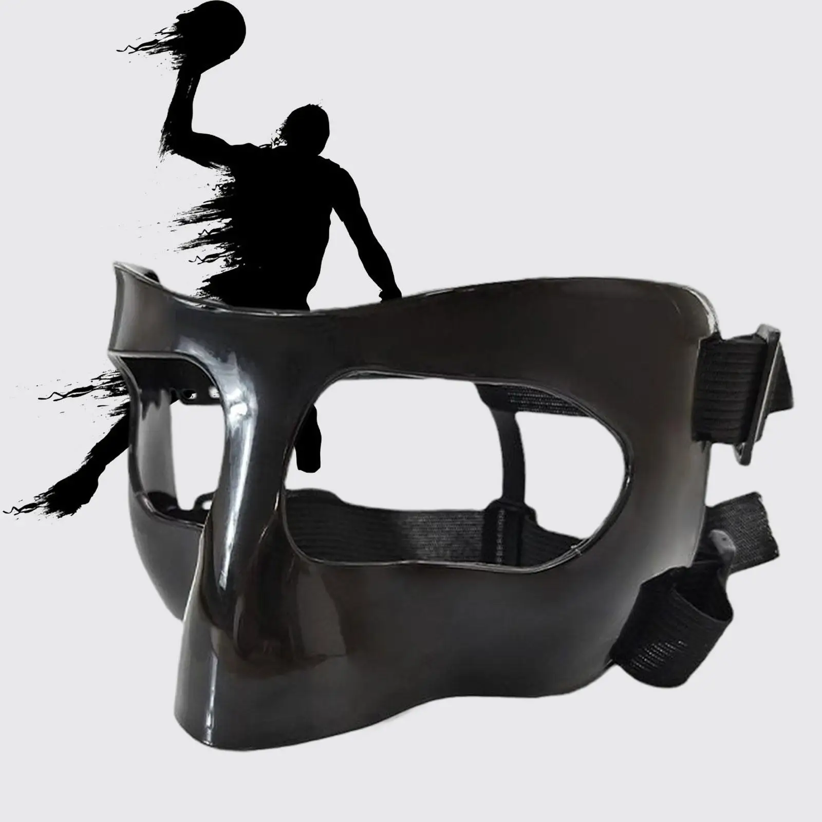 หน้ากากบาสเก็ตบอล Face Guard สําหรับกีฬาจมูกหักหน้ากากปรับสายรัด