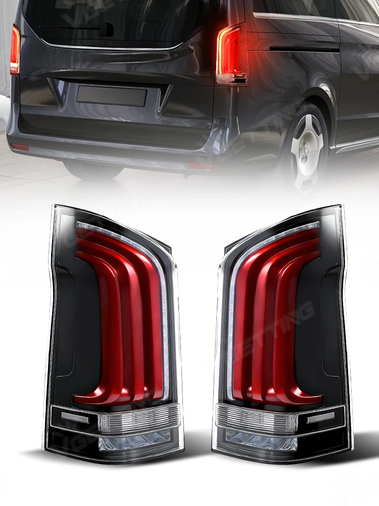 Voor Benz Vito V-klasse W447 V300 V260 V250 V220D 2016-2024 Led-achterlicht Montage Geel Richtingaanwijzer Achterrem Achterlicht - afbeelding 2