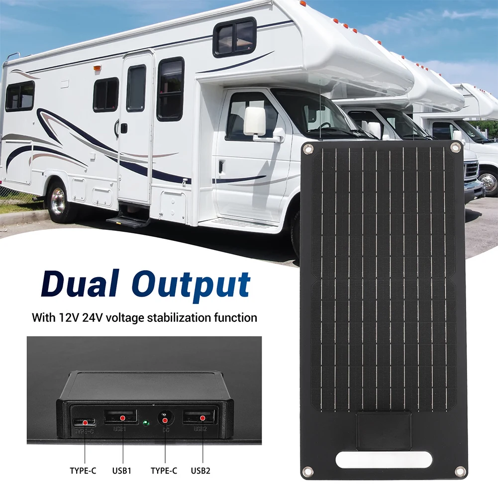 

For Pet Homes 40w Solar Panel Home Energy Supply IP65 Waterproof Solar Panel For Camping Use 18V Maximum Voltage
