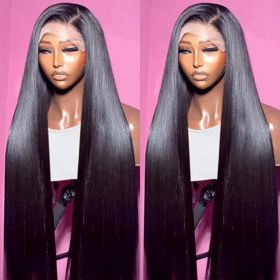 MELODIE 250 Density 30 32 Inches Bone Straight 13x6 HD Transparent Lace Frontal Wig Remy Human Hair 13x4 Lace Front Wigs