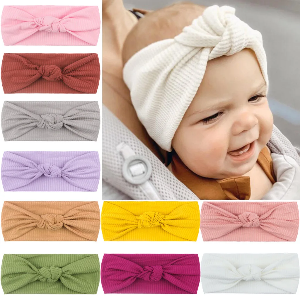

12 Colors Baby Headband Fabric Headband Girl Headband Knot Top Headscarf Children's Hair Accessories Newborn Headscarf