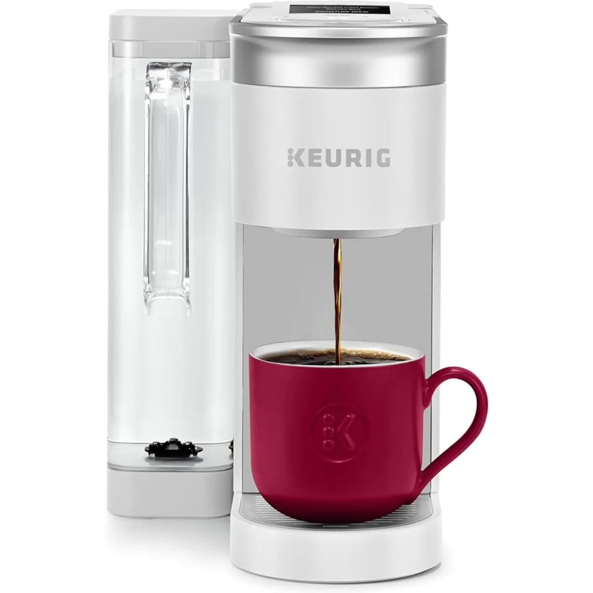 صانعة القهوة الذكية Keurig K-Supreme ، المشروبات البيضاء ، تكنولوجيا التدفق المتعدد ، أحجام أكواب 6-12 أونصة