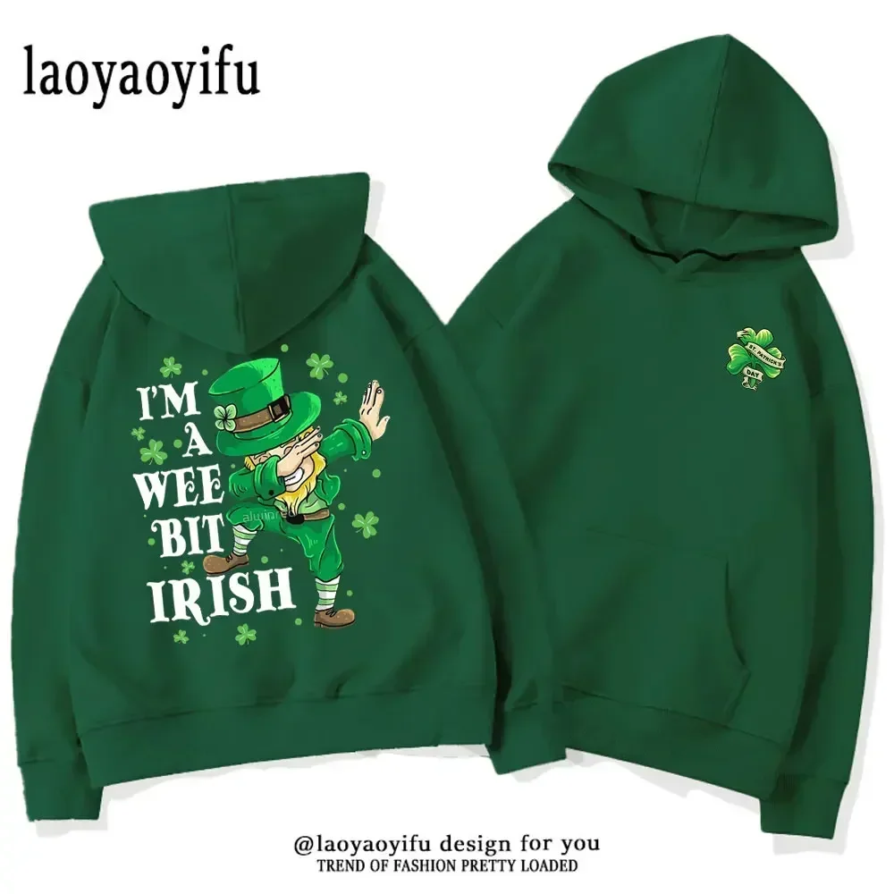 Don\'t Worry Beer Happy Irish Festival felpa con cappuccio per il giorno di san patrizio Clover Beer Printed Shirt Unisex autunno felpa a maniche