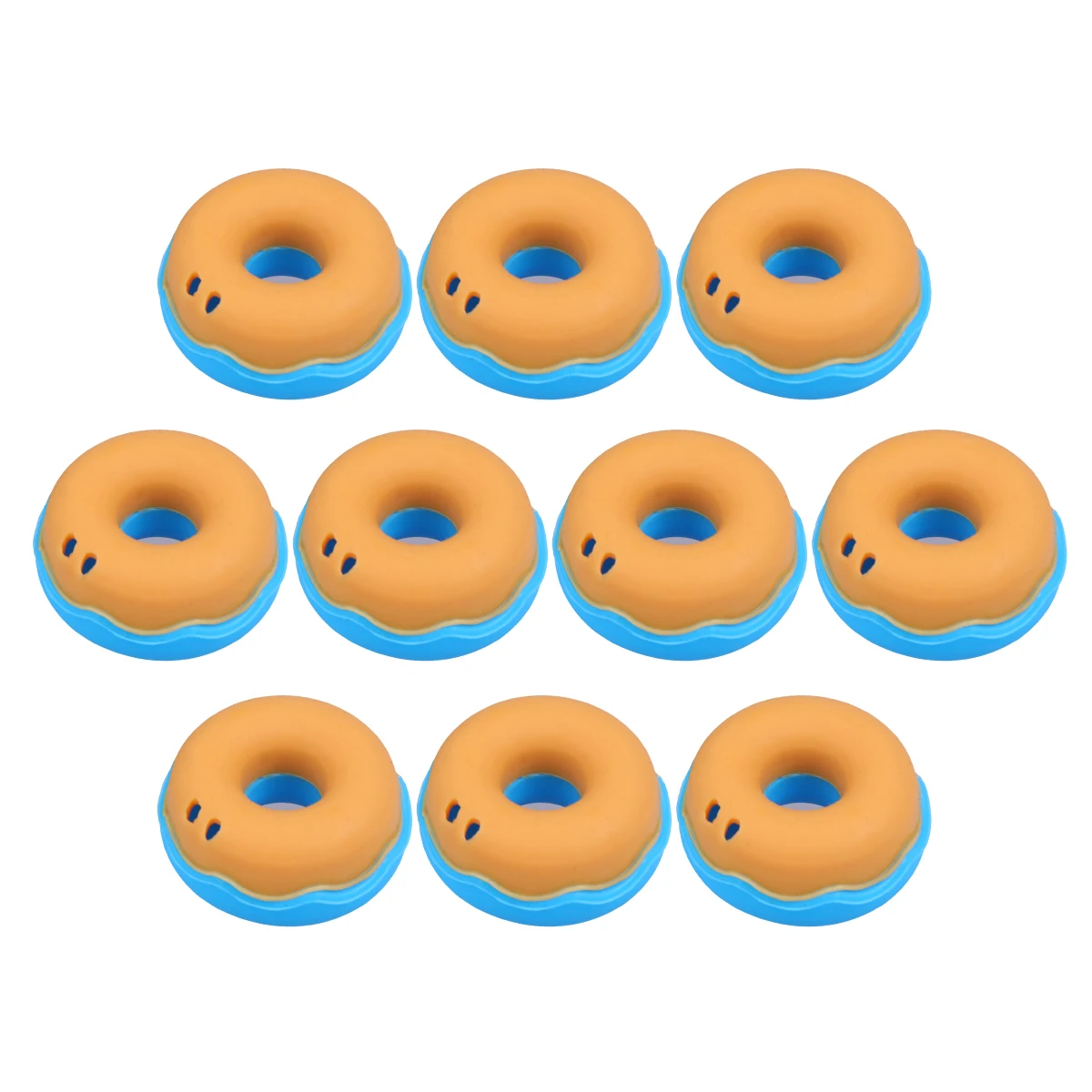 

10Pcs Creative Silicone Earphone Winder Cord Organizer Box Pink Portable Design for Desk Bag Drawer and Travel