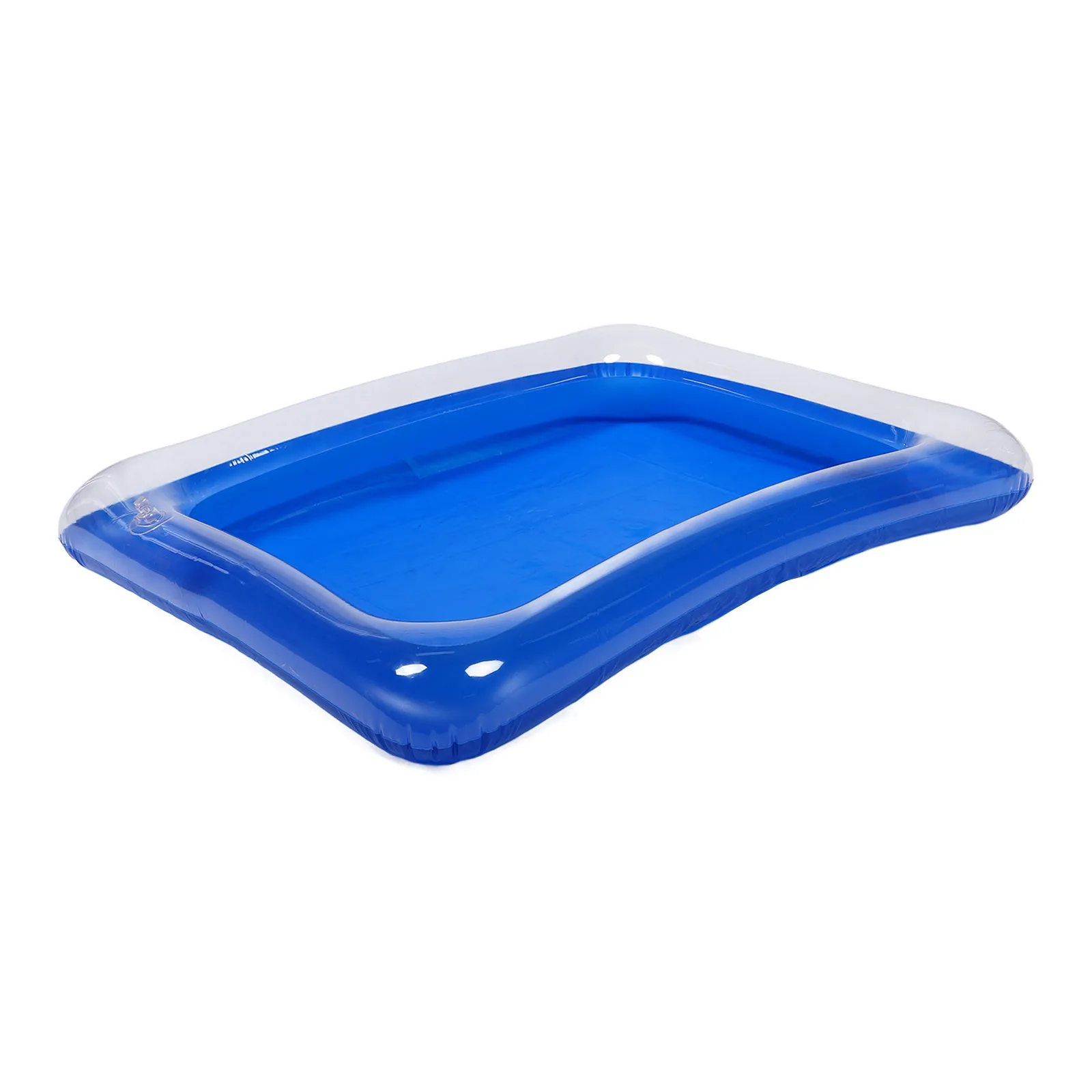 Home Use Inflatable Sandbox for Kids Quick Setup No Spill Design Educational Sand Play Mat for Toddlers and Preschoolers Blue