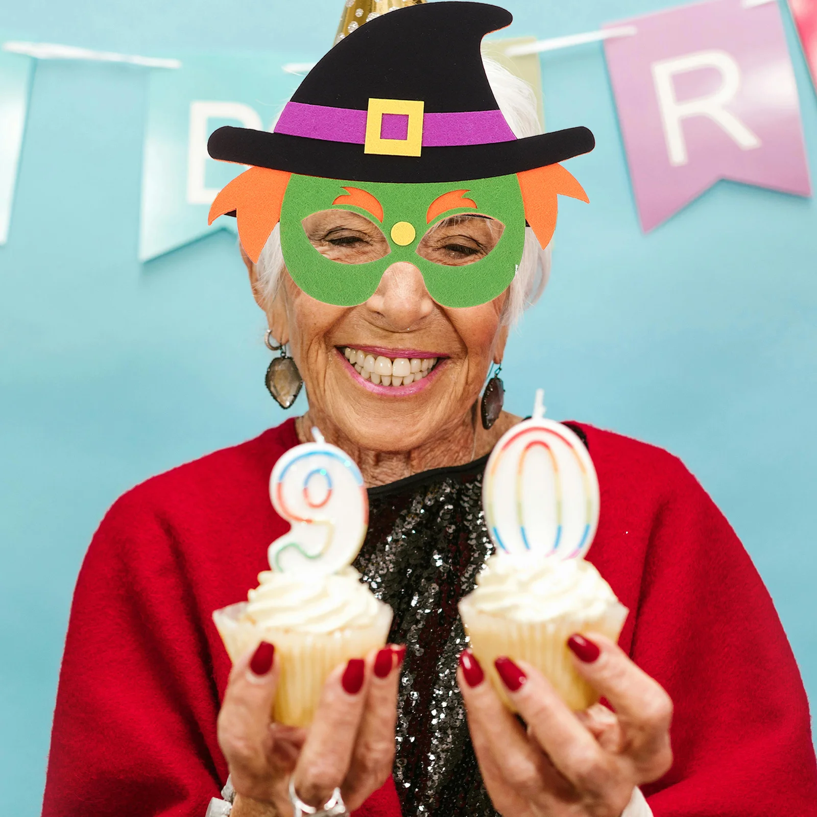 

4pcs Eye Halloween Felt Masks For Theme Party Mask Party Cosplay Decor Novelty Funny Prop Theme Dancing Supplies Gift