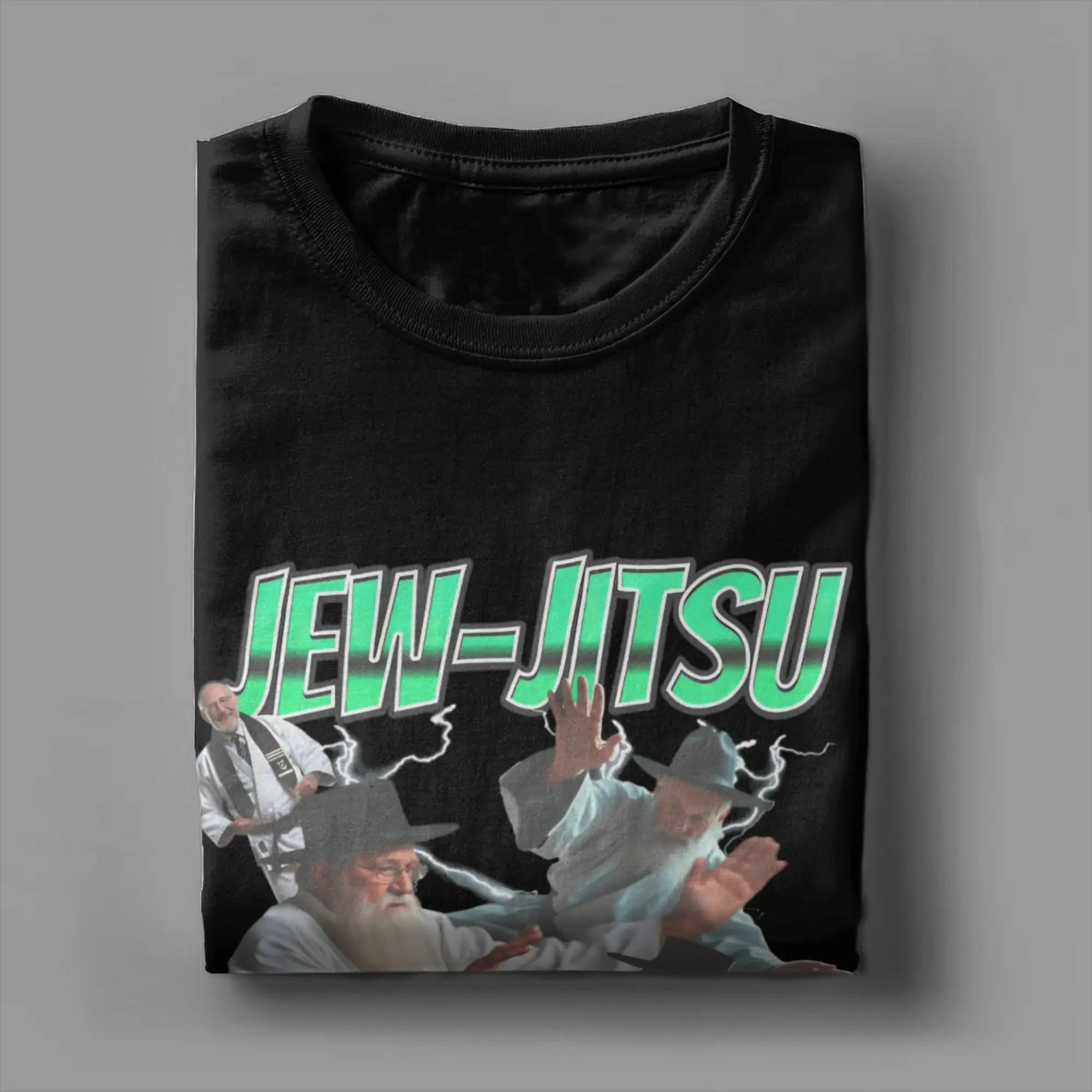 Camisetas judías de Jitsu judío para hombre, camisetas 100% de algodón, camiseta Vintage de manga corta con cuello redondo, camiseta de talla grande