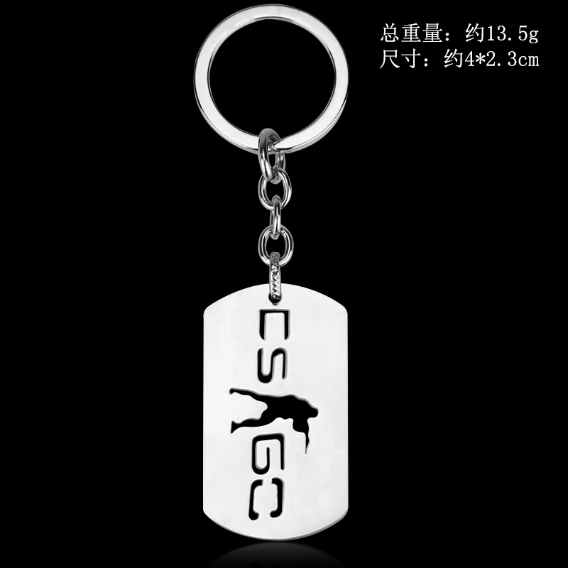 Game CSGO Metal Keychain Counter Strike Stainless Steel Pendant For Men Male Keying Porte Clef Chaveiro Backpack Accessories