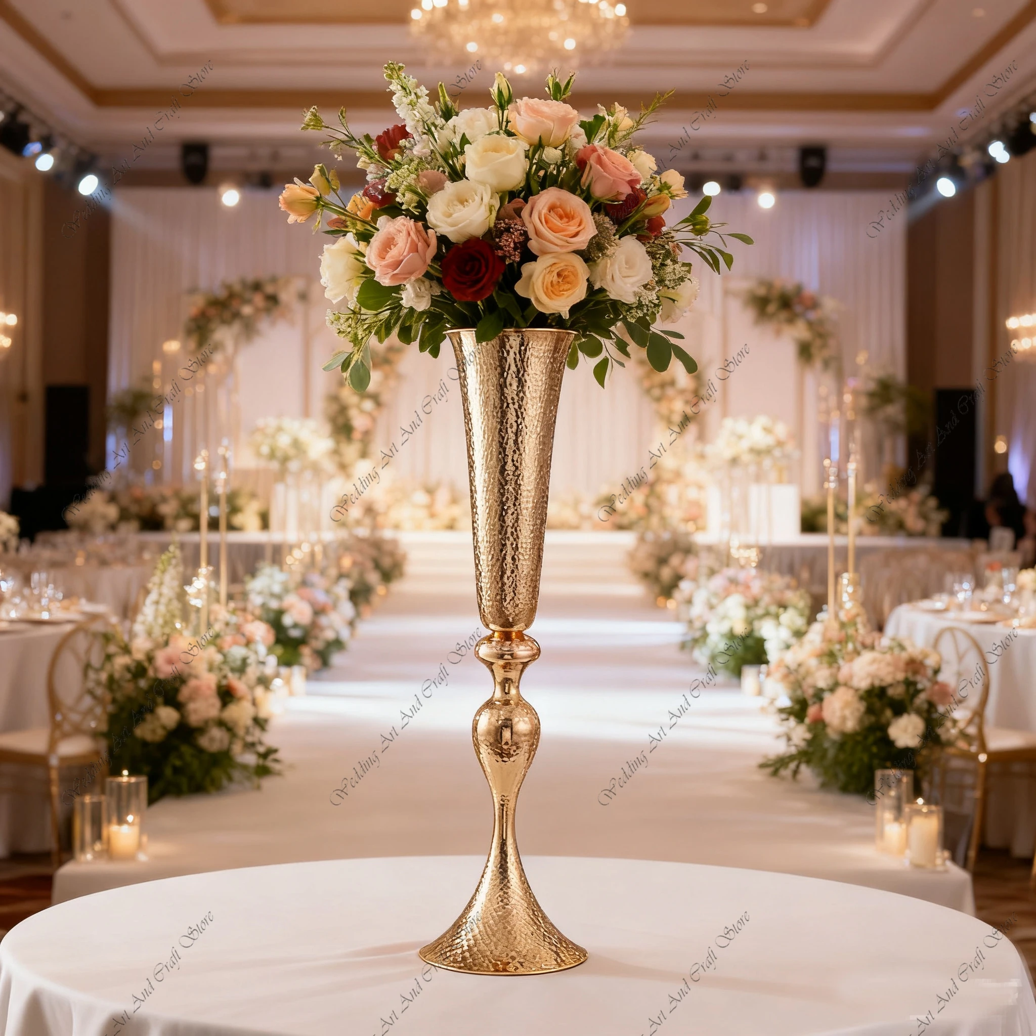 

10 шт. 83/93 см f30 свадебные украшения металлическая подставка для цветов золотая свадебная подставка для цветов свадебная большая центральная подставка для цветов ivy110