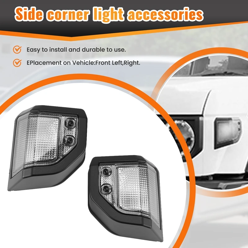 1 Pair Car Corner Lights Lamp For Toyota Land Cruiser LC70 LC76 LC78 LC79 2024+ Auto Accessories(Without Bulb)