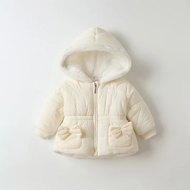 

Новинка 2025 года, хлопковое пальто для девочек, осенне-зимнее детское пальто, модный утепленный топ принцессы с длинными рукавами, зима