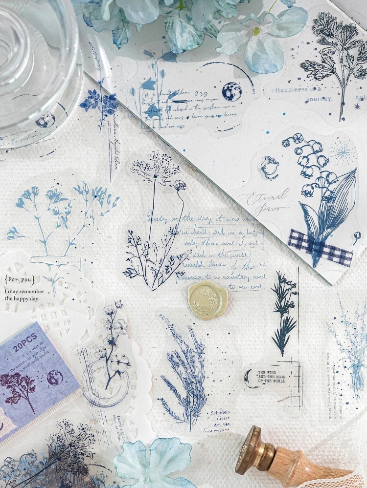 20-teiliges Aufkleber-Set für Pflanzen, Blumen, Pflanzen, dekorative Aufkleber, DIY-Planer, Tagebuch, Journal, Scrapbook-Zubehör – Detail 11