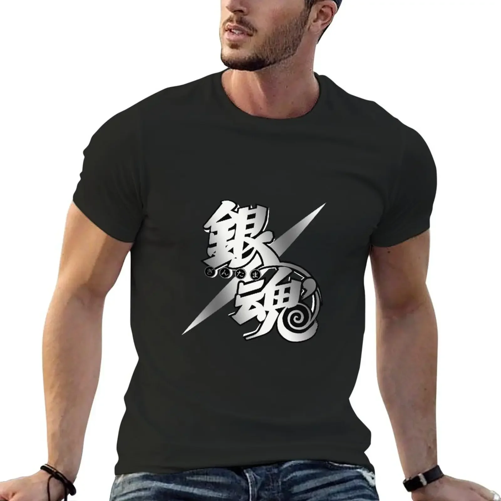 Gintama logo series T-Shirt aesthetic clothes essential t shirt t shirts for men cotton