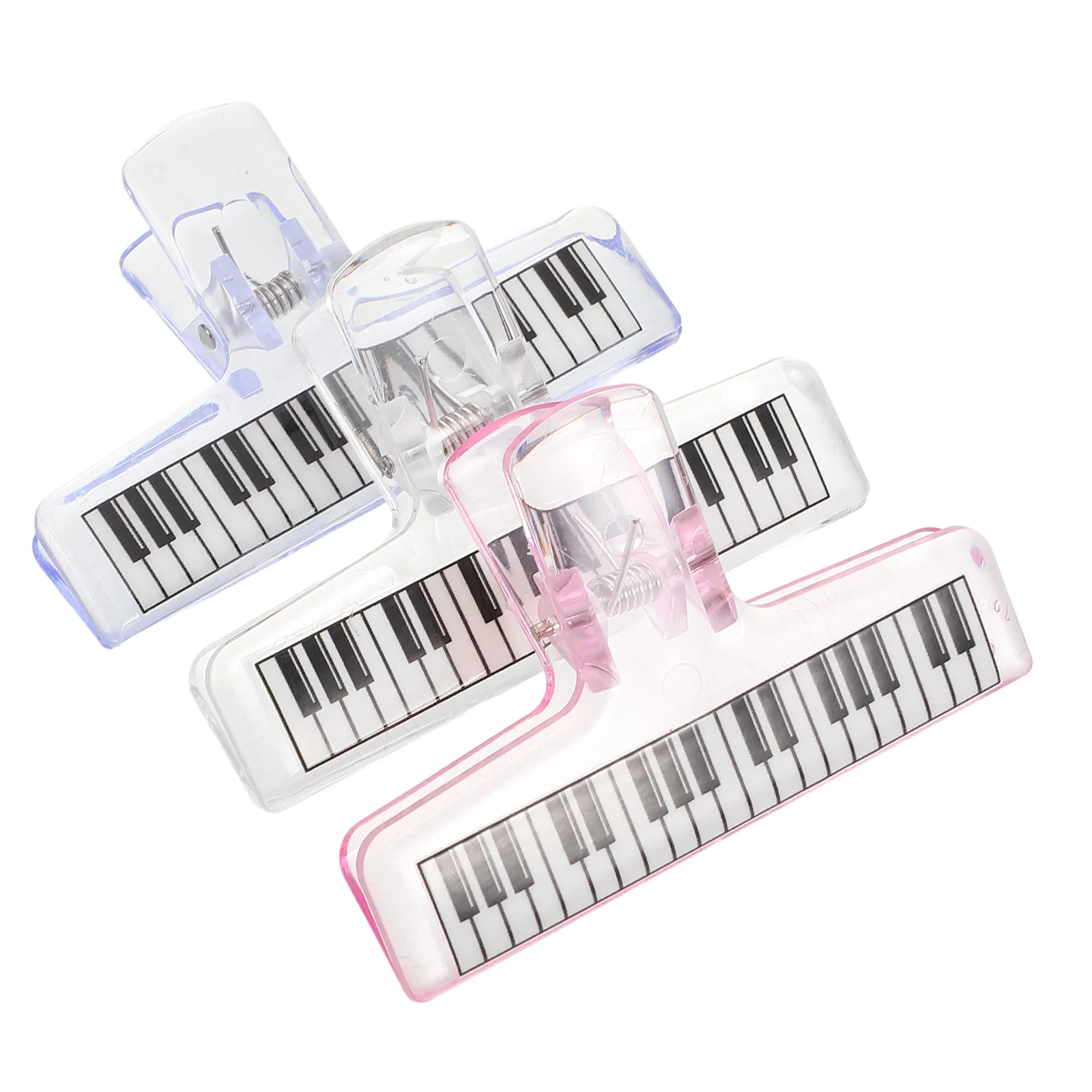 

3 Pcs Piano Sheet Music Holder Large Clips Flute for Notation Book Page Accessories