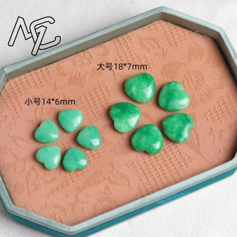 

5 шт. натуральных зеленых нефритовых бусин в форме сердца для самостоятельного изготовления браслетов, украшений, модных аксессуаров, амулетов, подарков для женщин и мужчин