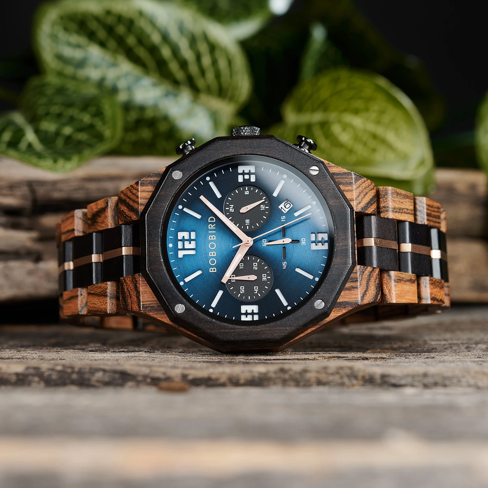 BOBO BIRD reloj de madera de lujo para los hombres de negocios originales Relojes de pulsera de cuarzo de moda Cutomized Driopshipping