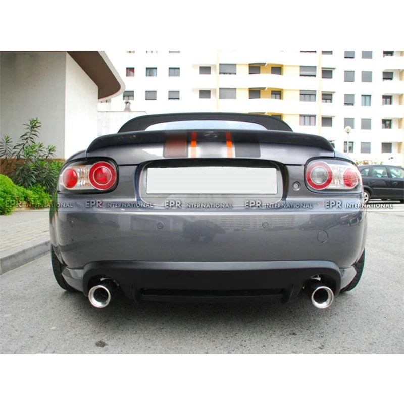 Carbon Fiber Rear Diffuser For Mazda MX5 Roadster Miata NC 1 2 3 SPT Style (Twin exhaust exit, for OEM bumper) Bumper Splitter