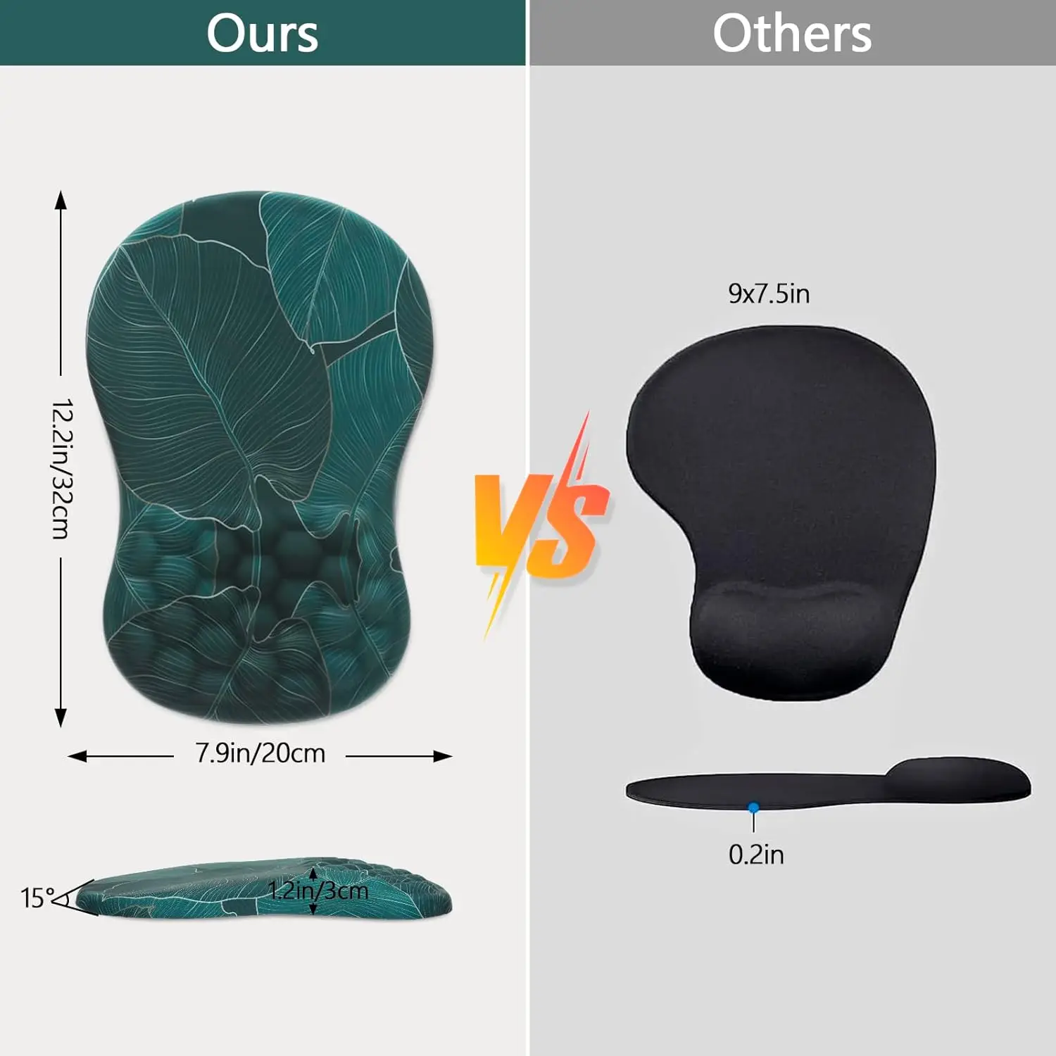 وسادة ماوس مريحة للألعاب من رغوة الذاكرة ، لوحة مفاتيح مانعة للإنزلاق ، مسند المعصم ، حصيرة دعم ، لوحة ماوس للكمبيوتر ، كمبيوتر شخصي