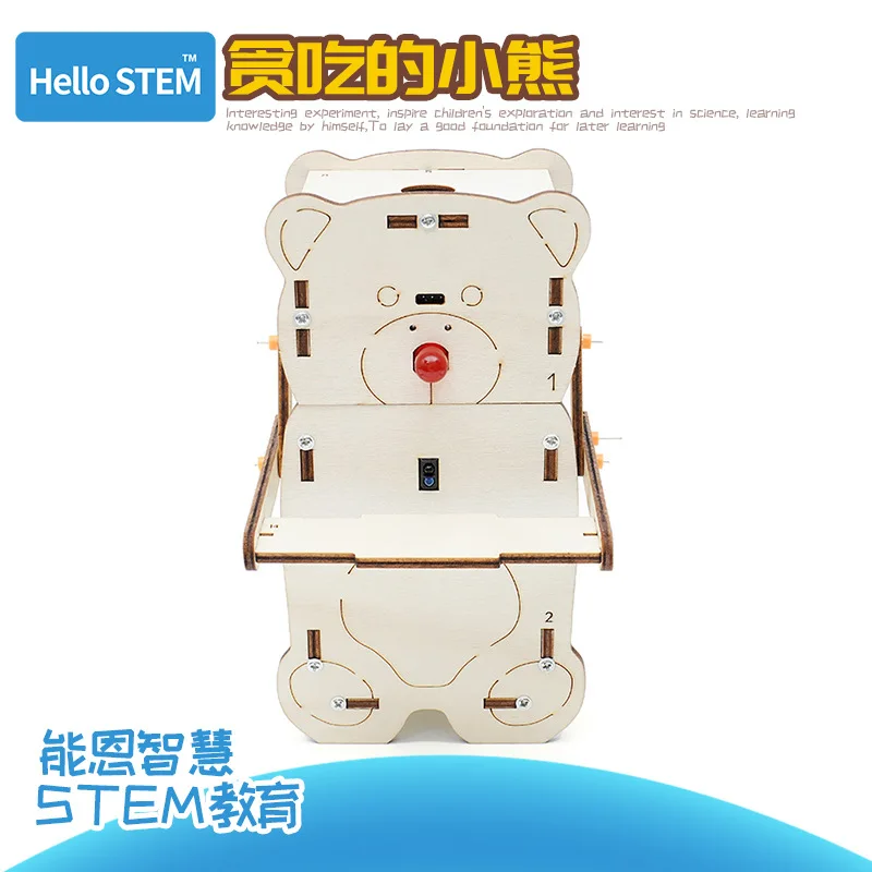 DIY Electric Pencil Sharpener Model Toys Technologia Science Experimental Tool Kit Educational Wooden Puzzle Games for Kids G282