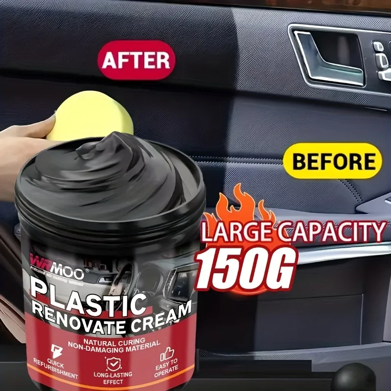 Car Plastic Part Plating Refinishing Agent - Restore Shine, Car Dashboard Wax, Tire Blackening Wax, Sofa Seat Cream