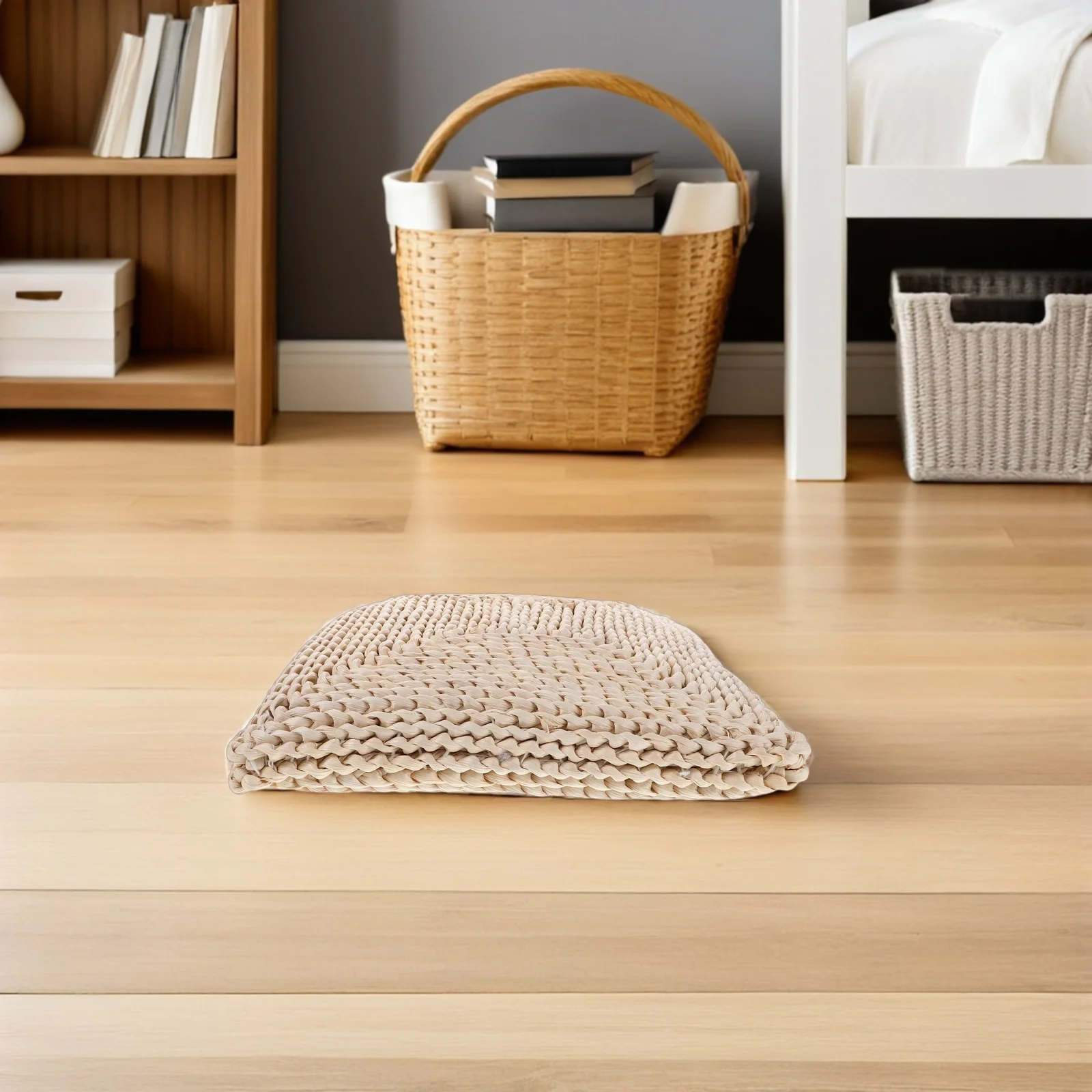 

Tatami Floor Pillow Straw Seat Cushion Square Thickened 30x30cm Japanese Style Floor Meditation Cushion Yoga Seat Pad Indoor