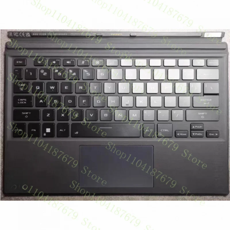

++95%New For ASUS ROG X Flow Z13 GZ301ZA (2022 Year) US Keyboard Palmrest with Backlit Black 13.3"