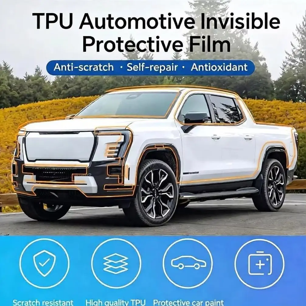 9Mil TPU Bumper Scratch-resistant Clear Paint Protection Film For GMC sierra EV 2024-2026 Body Transparent Bra Per-cut PPF ﻿