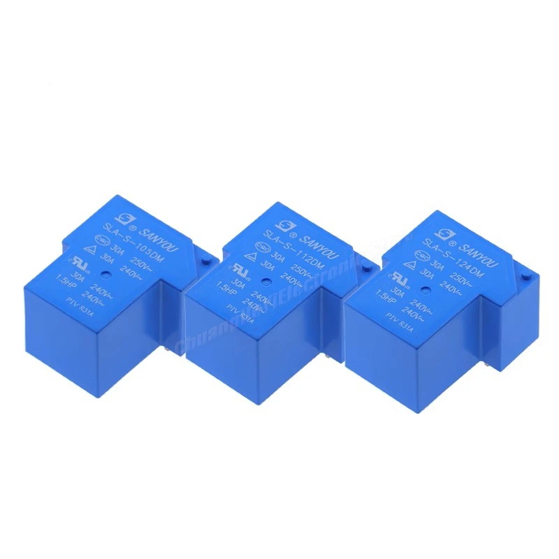 5Pcs/Lot Original New SANYOU SLA-S-112DM 12VDC SLA-S-124DM 24VDC SLA-S-148DM 48VDC 5PINS 30A Power Relay