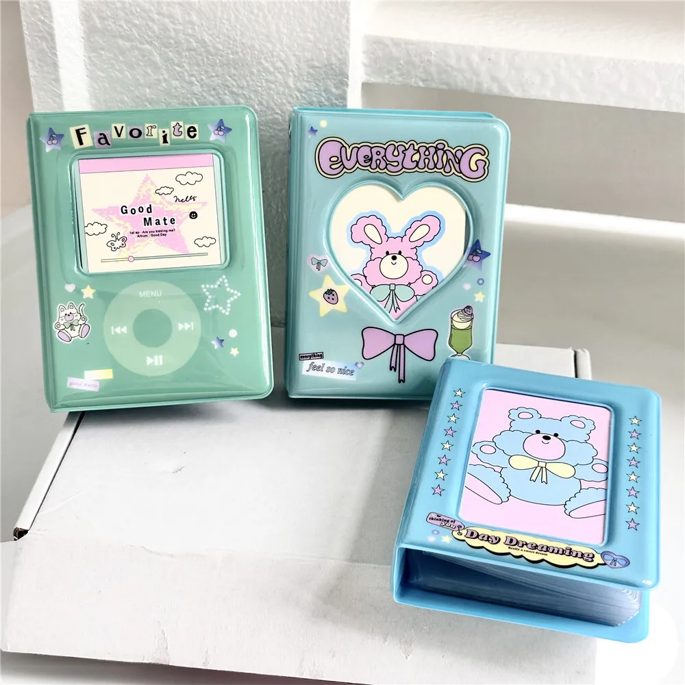 KPOP Ins Cartoon Rabbit Bear Cute Three Inches Pvc Album Photo Cute Girl Chasing Stars Album Photo Kpop Binder Photocards Holder