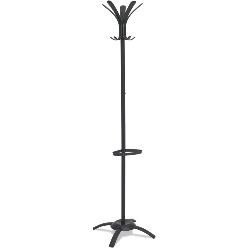 

PMCLEON Cleo Coat Stand, Stand Alone Rack, Ten Knobs, Steel/Plastic, Black