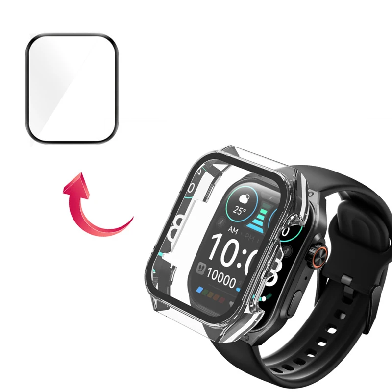 Hard Edge Shell Glass Screen Protector Film Smartwatch Frame Case For Haylou Watch RS5 Protective Bumper Cover Smart Accessories