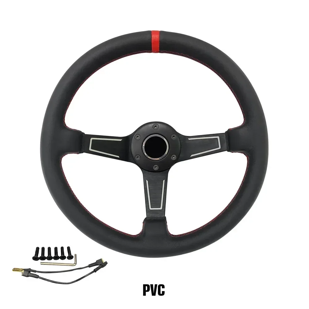 14 Inch Universal Racing Steering Wheel Deep Corn Drifting 350mm Car Sport Steering Wheel With logo Car Modification Accessories