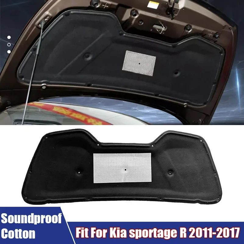 Engine Soundproof Heat Insulation Cotton With Buckle Firewall Mat Pad Cover Noise Deadener Cotton For Kia sportage R 2011-2017
