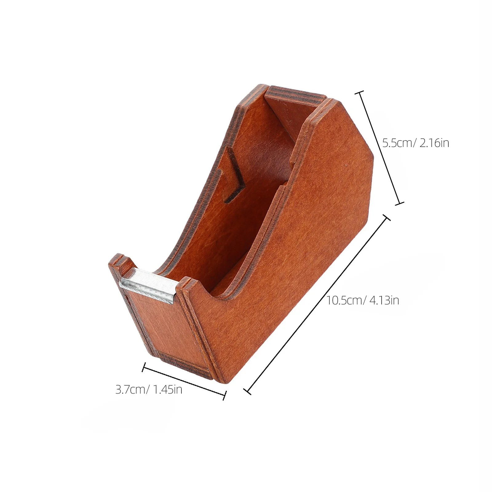 Exquisite Carved Animal Shape Wooden Tape Dispenser Functional Desktop Organizer for Tapes and Notes Office School Workspace