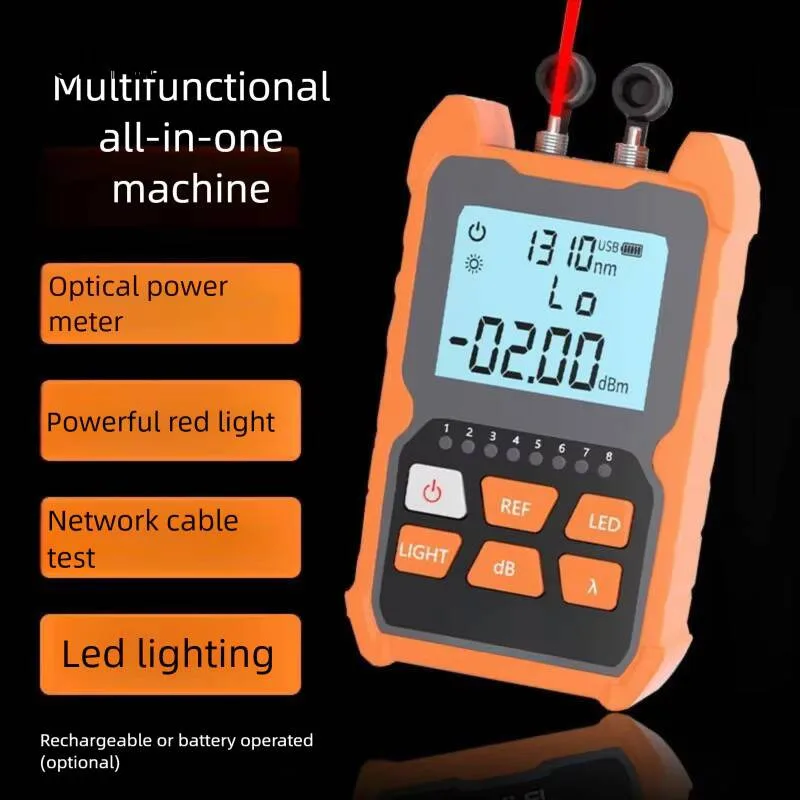 High-Precision Power Meter Red Light All-In-One Multifunctional Rechargeable Mini Portable Fault And Optical Attenuation
