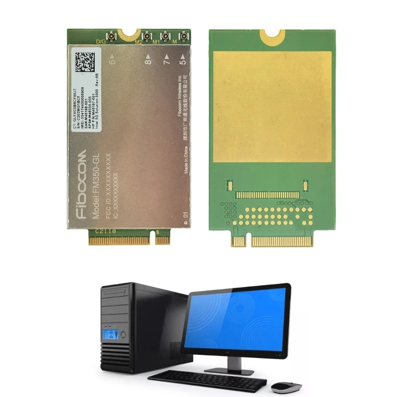 FM350-GL 5G-LTE WCDMA 4x4 MIMO GNSS WWAN Karte für HP-X360 830 840 850 G7-Computer Netzwerk-Adapter QXNF