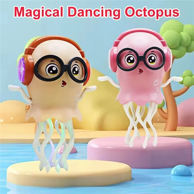 ปลาหมึกเต้นรำ BEDW-Dancing Octopus ของเล่นปลาหมึกไฟฟ้า เดินได้ เต้นได้ พร้อมดนตรีและแสงไฟ สัตว์เลี้ยงอิเล็กทรอนิกส์สำหรับเด็ก