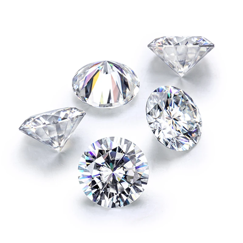 Round Brilliant Cut Moissanite Loose Gemstones 16mm to 20mm DEF Color VVS Excellent Cut Diamonds