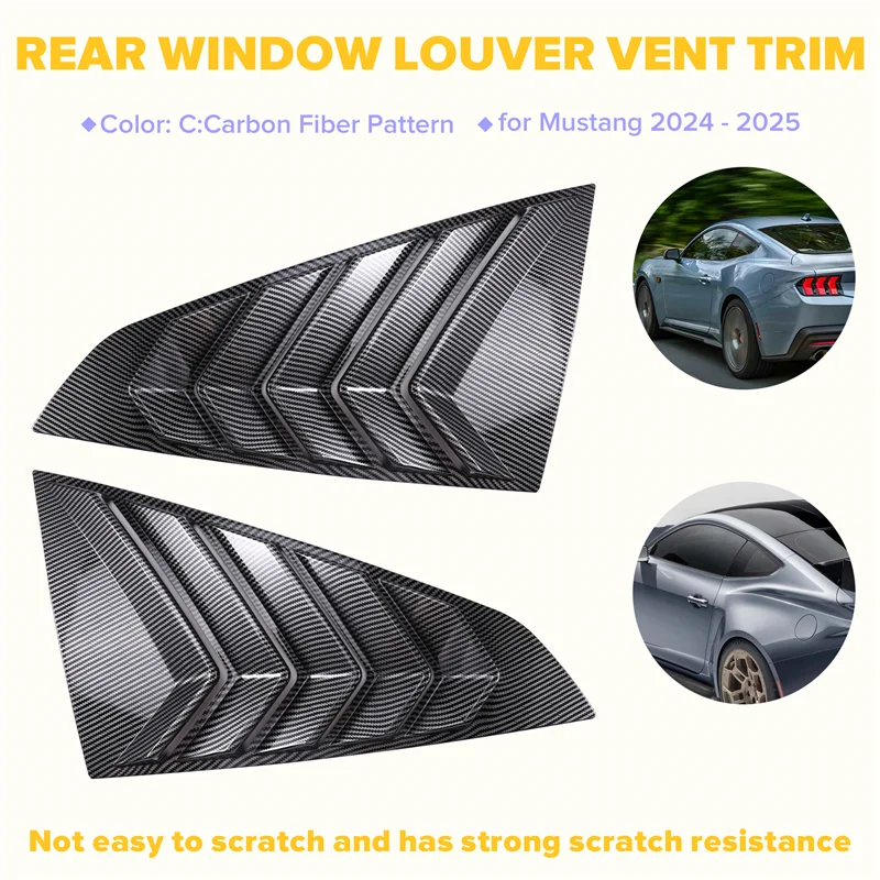 

Window Louver Cover Mustang Accessories For Ford Mustang Car Accessories For Mustang Window Louver Carbon Fiber Look